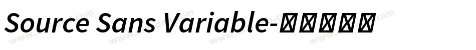 Source Sans Variable字体转换